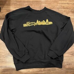 Women’s size L Black Ole. Happy Camper Sweater